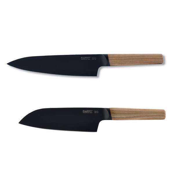BergHOFF Ron 2-Piece Chef and Santoku Knife Set in Natural