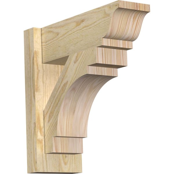Ekena Millwork 6 in. x 16 in. x 16 in. Douglas Fir Merced Traditional Rough Sawn Outlooker
