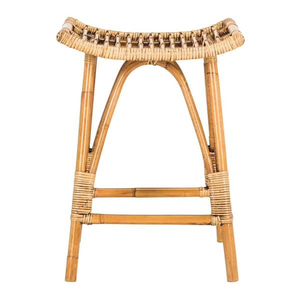 SAFAVIEH Leda 25.6 in. Honey Brown Counter Stool