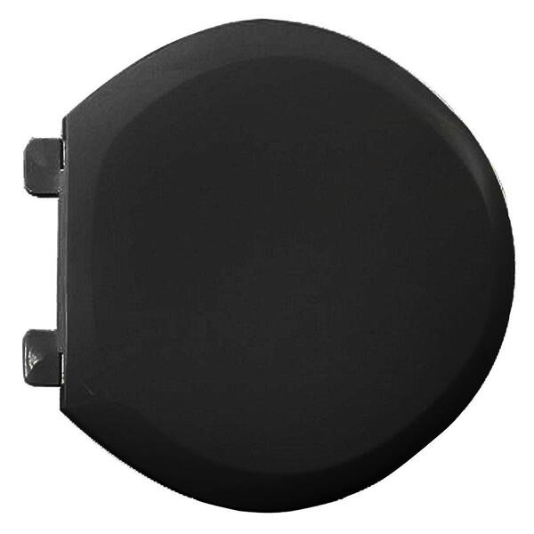 American Standard EverClean Round Closed Front Toilet Seat in Black-DISCONTINUED