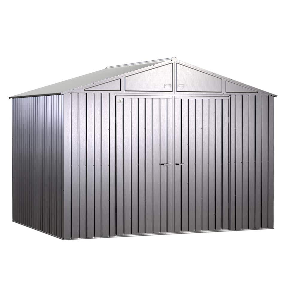 Elite 10' x 8' Silver Galvalume Steel Storage Shed