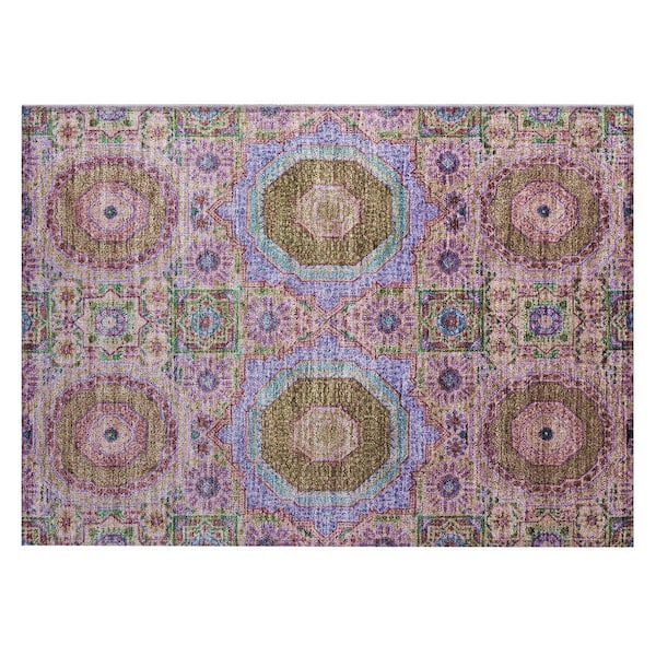 Chantille Machine Washable Indoor/Outdoor Abstract ACN1923 Pink 2 ft. x 3 ft. Accent Rug