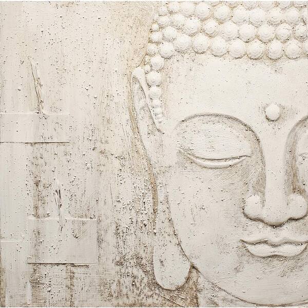 Arthouse 24 in. x 24 in. x 1 in. Peaceful Buddha 3D Print Wall Art