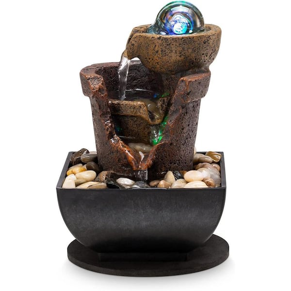 Tabletop Fountain Indoor Waterfall Meditation Fountain
