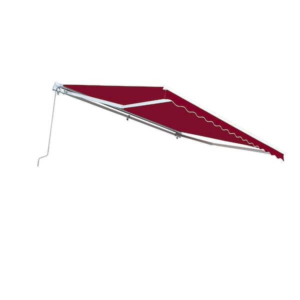 ALEKO 10 ft. Manual Patio Retractable Awning (96 in. Projection) in Burgundy