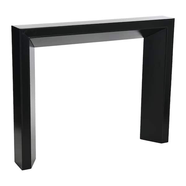 Storied Home 60 in. L x 48 in. H Modern Mantel, Black