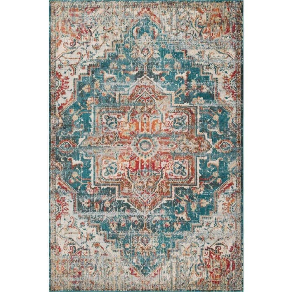 Luxe Weavers Traditional Vintage Oriental Blue 8x10 Area Rug