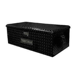 36 in Gloss Black Aluminum Full Size Chest Truck Tool Box with mounting hardware and keys included