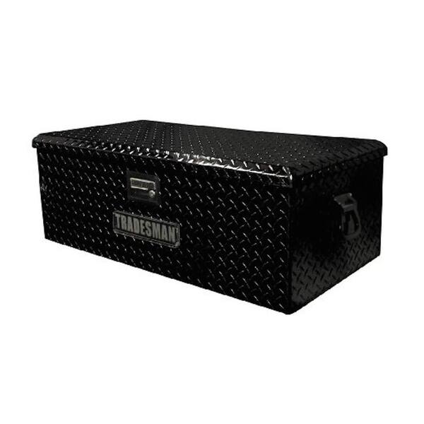 Lund 36 in Gloss Black Aluminum Full Size Chest Truck Tool Box with mounting hardware and keys included