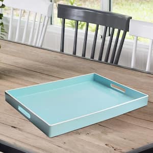 Teal Angular Serveware Serving Tray with Handles