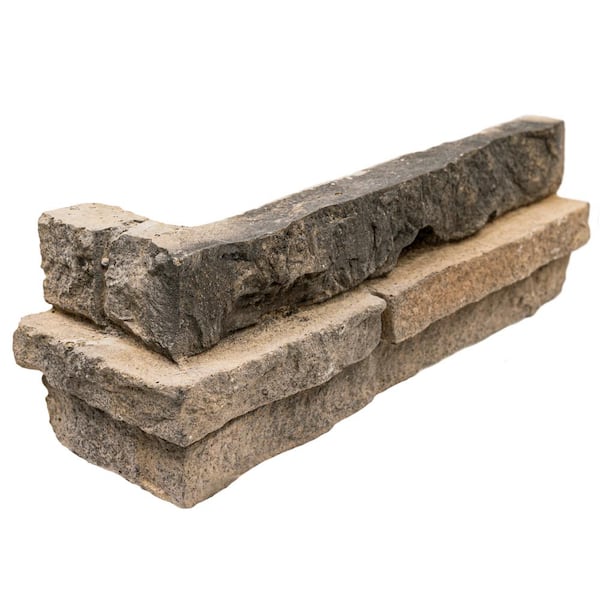 Terrana Rockford 10 in. x 21 in. Concrete Multi Ledger Corner Wall Tile (4.5 sq. ft./Case)