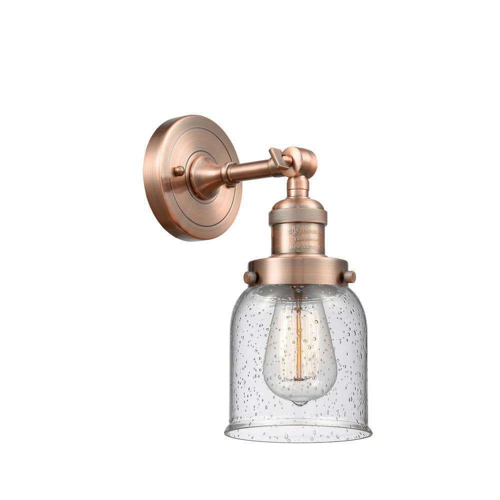 Bell 1-Light Seedy, Antique Copper Wall Sconce with Clear Glass Shade price history on PriceWatchPro