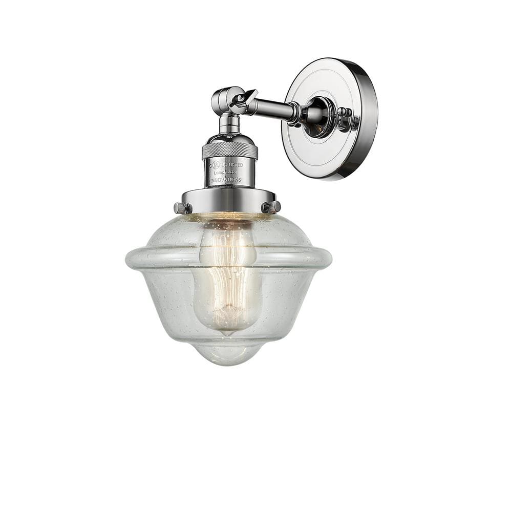 Oxford 1-Light Seedy, Polished Chrome Wall Sconce with Clear Glass Shade price history on PriceWatchPro