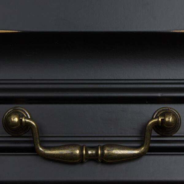 Set of 2 Antique Brass Furniture Drawer Bail Drop Swing Pulls Handle 