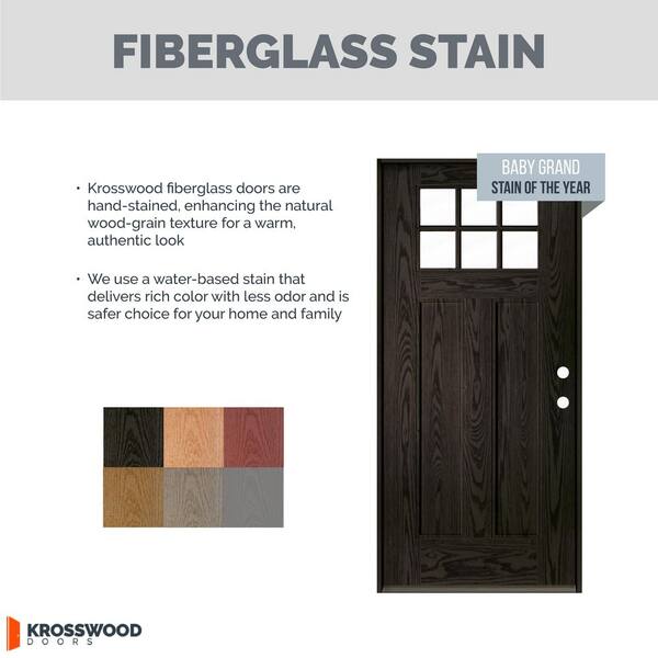 Krosswood Doors Modern 72 in. x 79 in. 5-Lite Left-Active