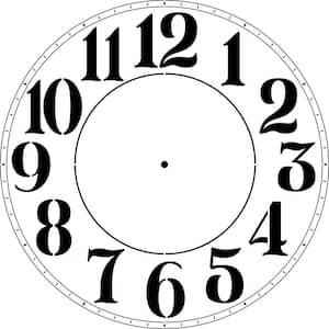 Modern Numeral 18 in. Clock Stencil