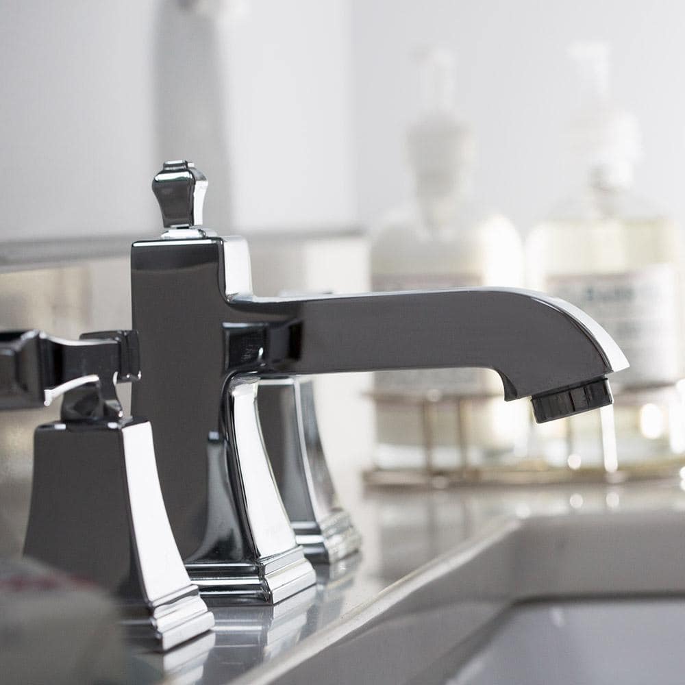 Rainier Square Chrome 8 in. Widespread Polished Bathroom Faucet