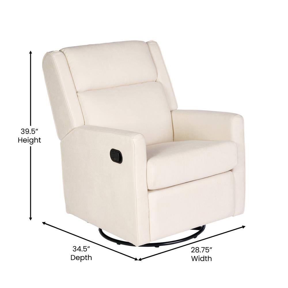 Lucy Off-White Fabric 3-in-1 Manual Recliner