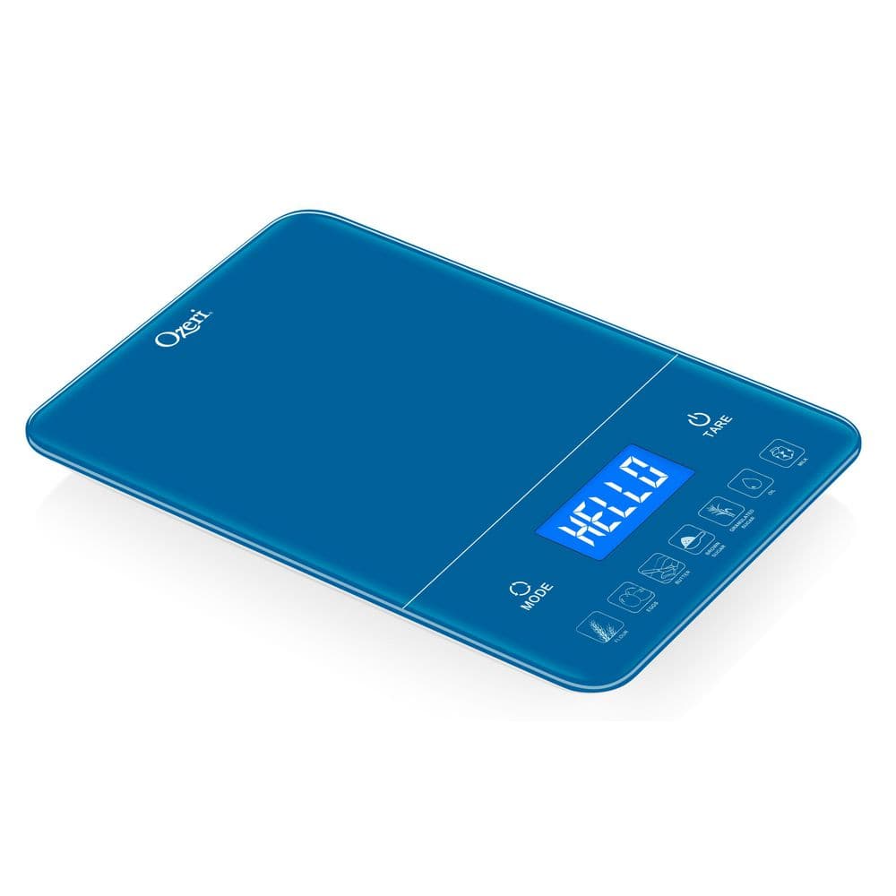 Ozeri Touch III 22 lbs. (10 kg) Digital Kitchen Scale with Calorie Counter  in Tempered Glass ZK19-GN - The Home Depot