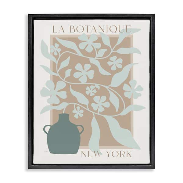 Stupell Industries Midcentury Botany Blooms by Natalie Carpentieri Black Floater Frame Nature Graphic Art Print 21 in. x 17 in.