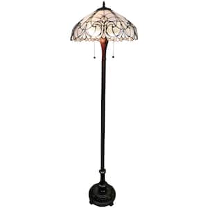 62 in. Tiffany Style Floral Floor Lamp