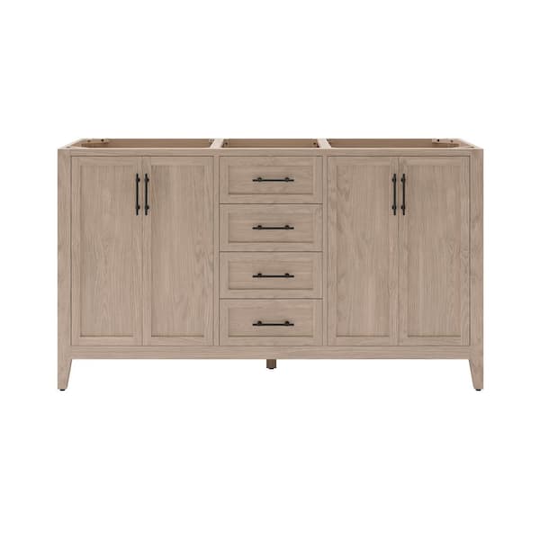 Silas 60 in. Bath Vanity Cabinet without Top in Vanilla Oak