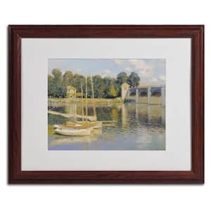 16 in. x 20 in. Bridge at Argenteuil Matted Brown Framed Wall Art