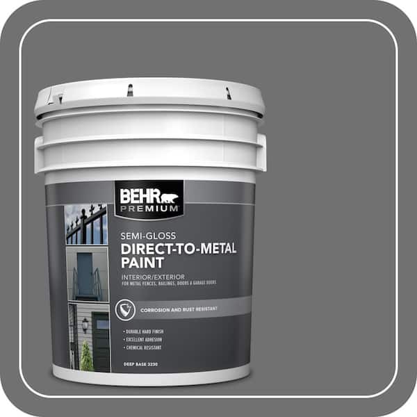 5 gal. #AE-48 Machine Gray Semi-Gloss Direct to Metal Interior/Exterior Paint