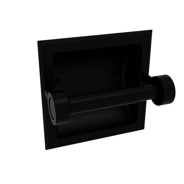 Continental Collection Recessed Toilet Paper Holder in Matte Black