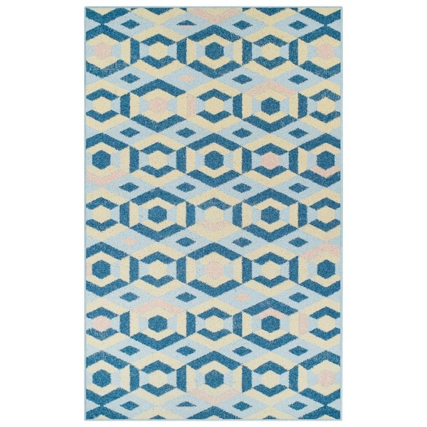 SUPERIOR Polygon Gray 8 ft. x 10 ft. Transitional Geometric Polypropylene Area Rug