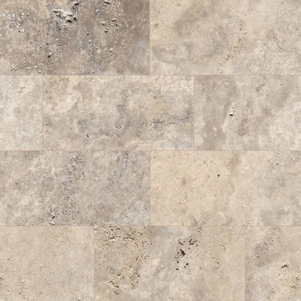 Tus. Silver Trav 6 in. x 12 in. x 1.18 in. Square Gray Natural Stone Look Tumbled Travertine Paver (0.5 sq. ft. Case) price history on PriceWatchPro
