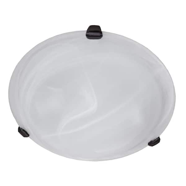 Cambridge 2-Light Ebony Bronze Flushmount