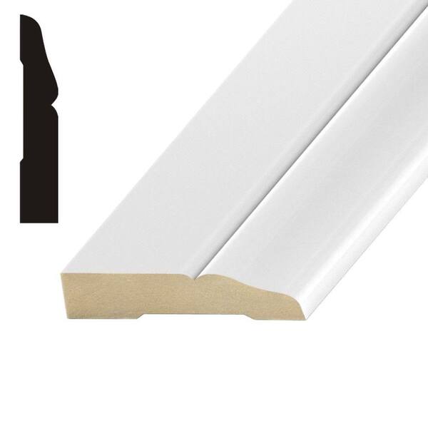 FINISHED ELEGANCE 2711 1/2 in. x 2-1/2 in. MDF Base Moulding FEBS271116 ...