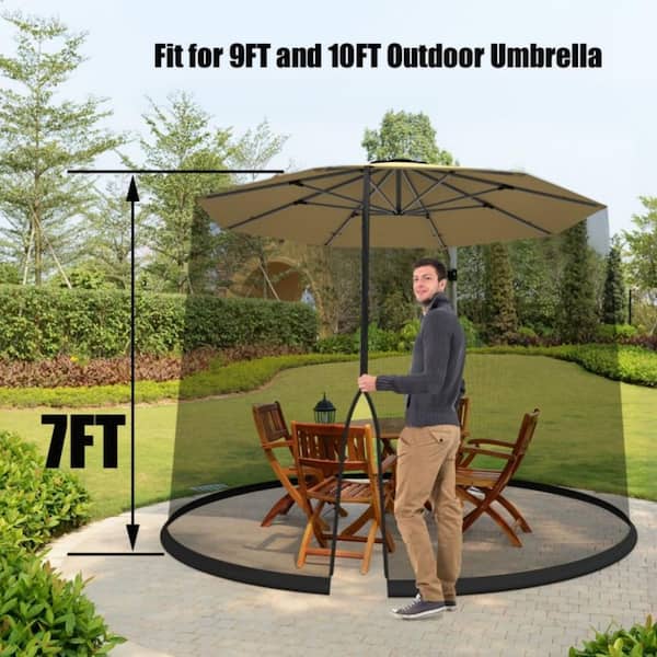 adjustable patio umbrella screen Clihome 9-10 Feet Outdoor Umbrella Table Screen Mosquito Bug Insect Net