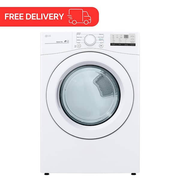 7.4 Cu. Ft. vented Stackable Electric Dryer in White with Sensor Dry