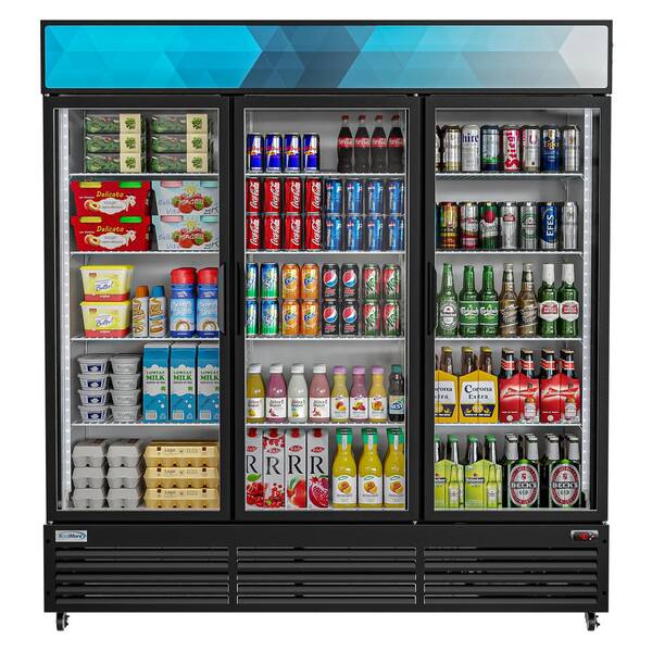 Kichking 8 Cu.ft Commercial Glass Door Merchandiser – Black, NSF ETL, 226L Beverage Cooler