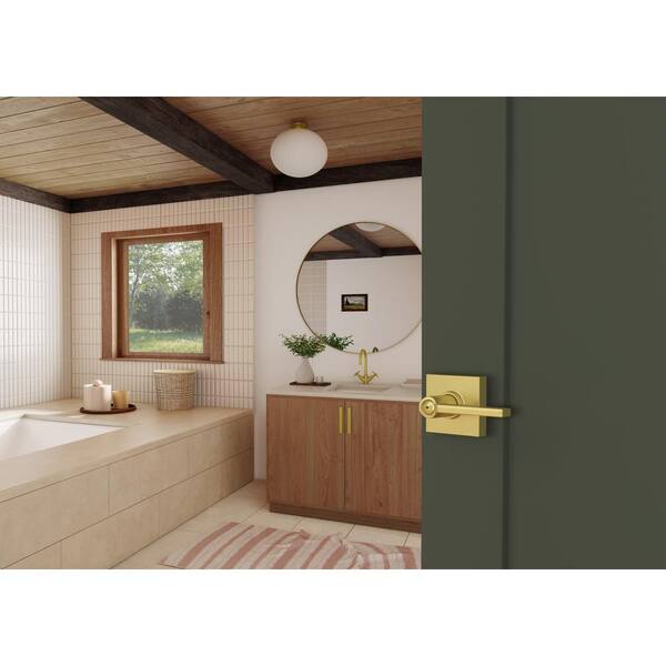 thumbnail image 2 of Esmond Solid Brass Interior Door Set - Lever Handle - Privacy - Left Hand 2 of 9