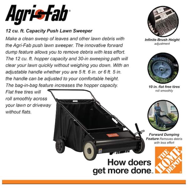 12 cu. ft. Capacity Push Lawn Sweeper