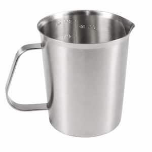 Metal Measuring Cup with Handle (3 Marking Including Cup/ML/Ounce Scale), 16 oz. (0.5 Liter, 2 Cup)