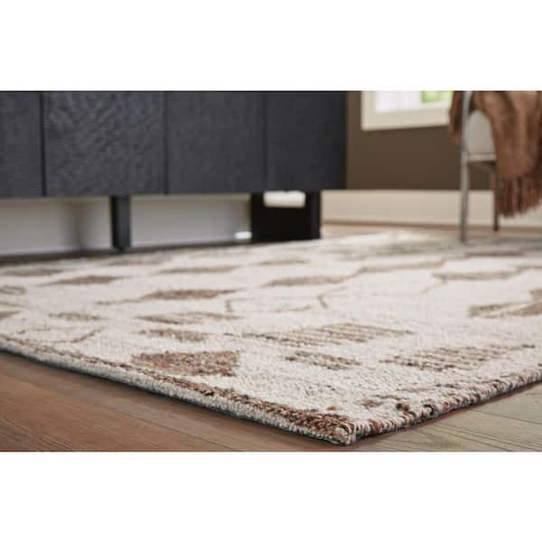 Brettler 10 ft. ft. x  14 ft. Beige/Brown Geometric Area Rug