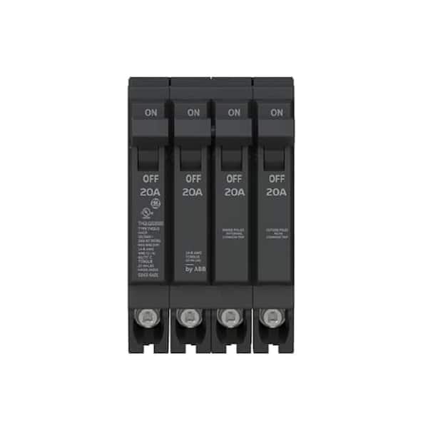 GE Q-Line 2-20 Amp Single-Pole 1-20 Amp Double-Pole Quad 120/240-Volts Circuit Breaker
