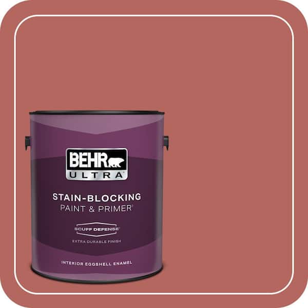 BEHR ULTRA 1 gal. #180D-6 Mineral Red Extra Durable Eggshell Enamel Interior Paint & Primer