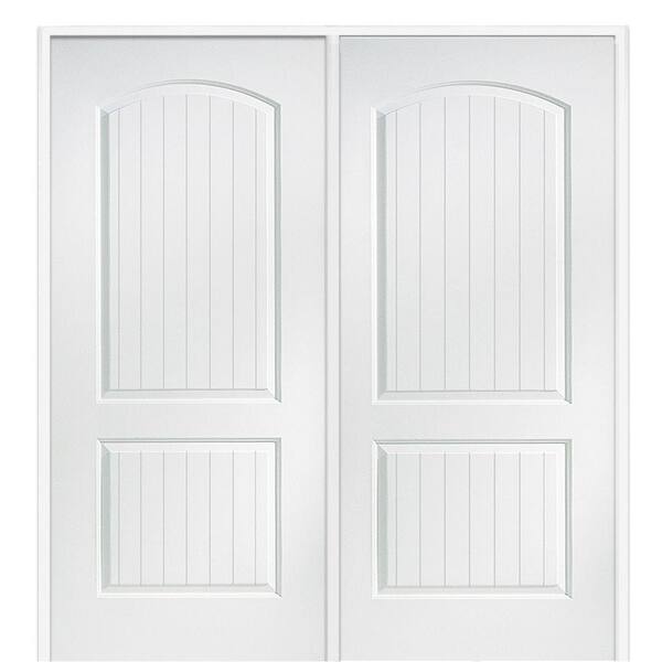 MMI Door 74 in. x 81.75 in. Primed Composite Santa Fe Smooth Surface Solid Core Interior Double Door