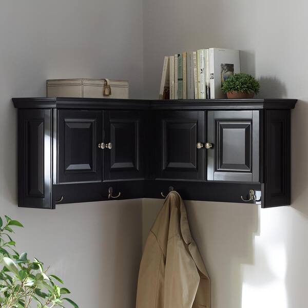 Home Decorators Collection Wood 0 Shelf Wall Mounted Garage Cabinet In Black Silver 30 W X 16 H D 7400700210 The Depot Home Decorators Collection Wood 0 Shelf, Black Wall Cabinet
