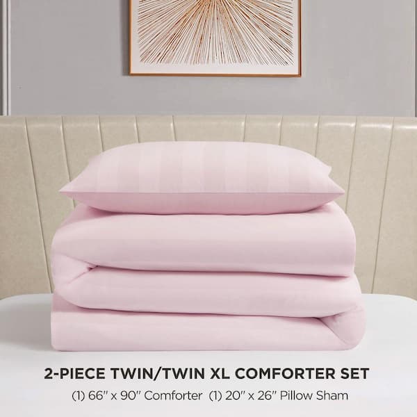 JUICY COUTURE Jenny Velour Striped Jacquard 2-Piece Light Pink