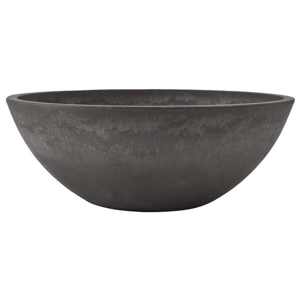Arcadia Garden S Bowl 8 In X 3 Dark Charcoal Psw Pot M20dc Arcadia Garden S Bowl 8, Grey Garden Bowl Planter