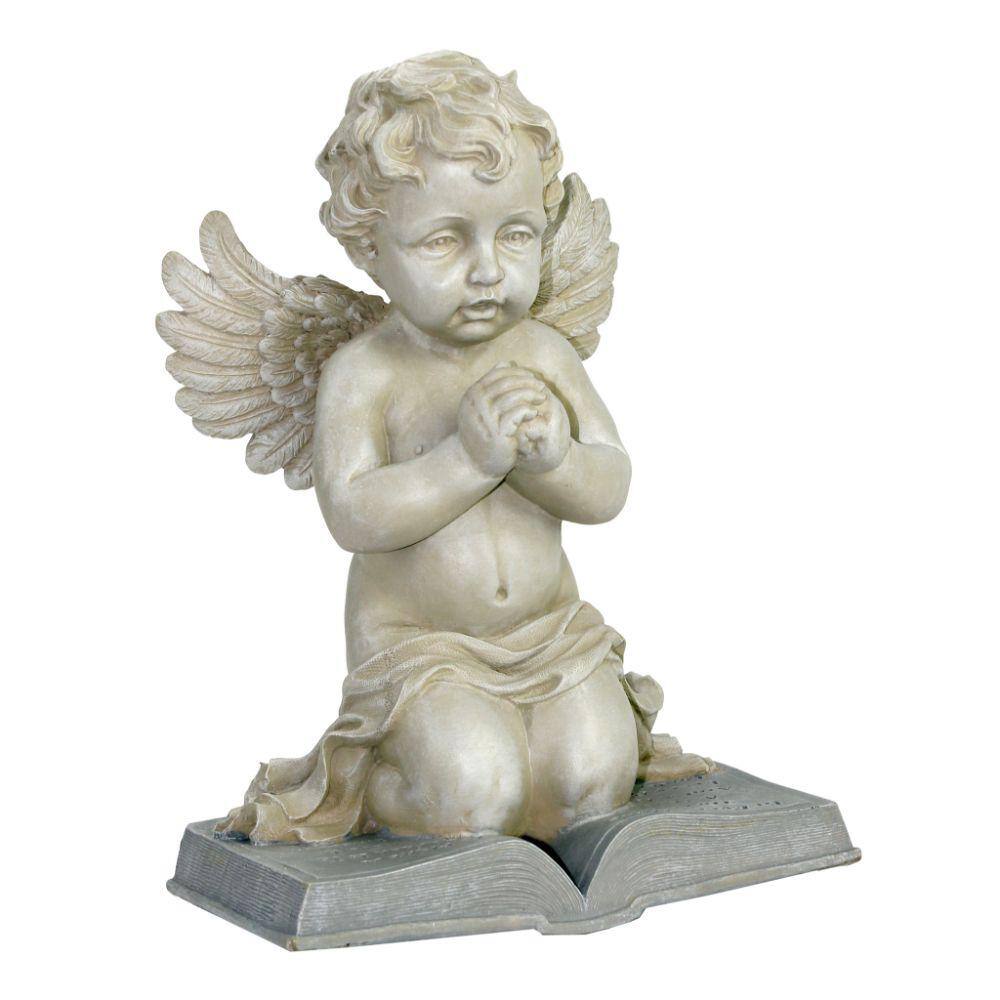 Contemplative Cherub Baby Angel Praying Angelic Garden Statue Sculpture 
