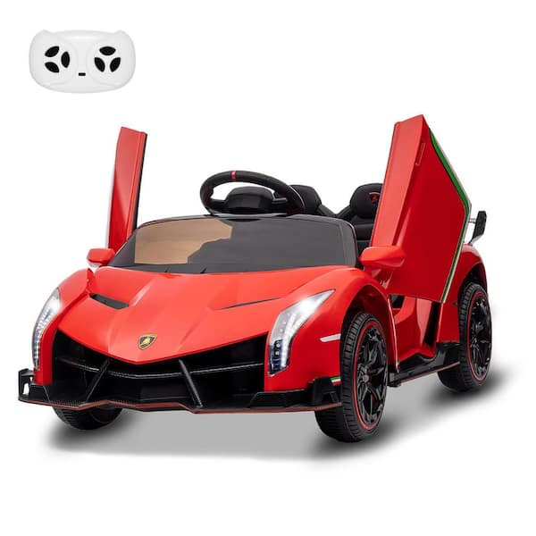 Garvee 12V Kids Ride on Car with Remote Control, 3 Speeds, Battery Powered Electric Car, Red