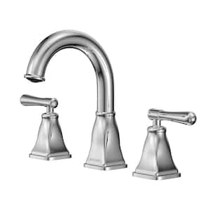 Aurora 2-Handle 8" Widespread Bathroom Faucet in Chrome