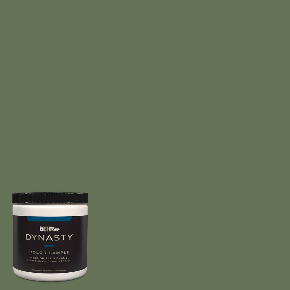 BEHR DYNASTY 8 oz. PMD46 French Tarragon Satin Enamel StainBlocking